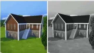 Black and White Build Challenge - The Sims 4