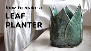 DIY Ceramic Leaf Planter // pottery tutorial for your plant babies