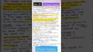 Day 28 computer network shortnotes #shorts