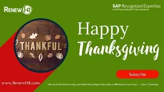 Happy Thanksgiving to all our customers sap and colleagues