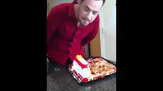 Justin No Arms Eats Birthday Cake!!!