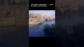 The perils of high jumping into water from atop a cliff 