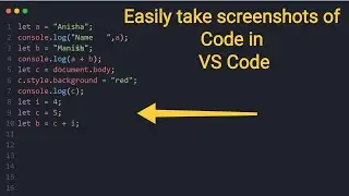 How to take a snap or screenshot of code in VS Code || Code Genesis ||