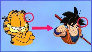 Garfield turns into Goku from Fortnite