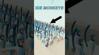SPEAR THROWER GOD vs 100x ICE MONKEYS - Totally Accurate Battle Simulator TABS