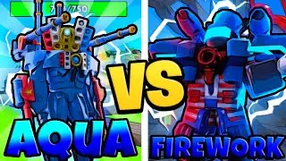 AQUATITAN SPEAKERMAN VS TITAN FIREWORK MAN! (Toilet Tower Defense)!