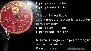 Ti pi tin - Willy Derby (lyrics)