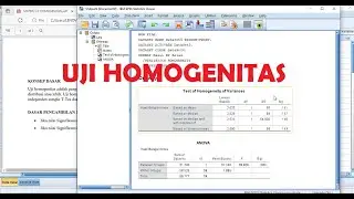 TUTORIAL UJI HOMOGENITAS MENGGUNAKAN SPSS