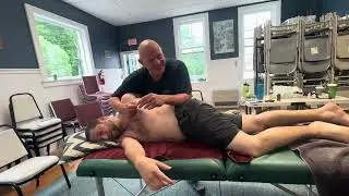 Deep tissue massage and stretching. Raynor massage