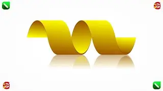 Twisted Ribbon Designing Corel draw | Beautiful 3D Swirl Ribbon Designing in Coreldraw