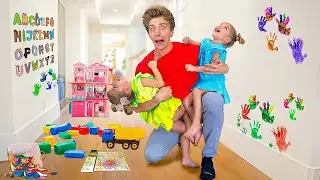 BECAME NANNY IN KINDERGARTEN FOR 24 HOURS !
