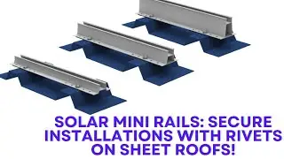 Installation of solar mini rails using Rivet on sheet roof | EcoSoch