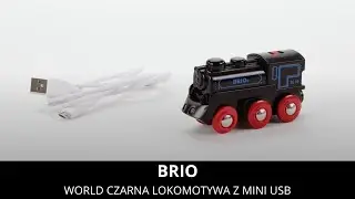 World Czarna Lokomotywa z Mini USB BRIO