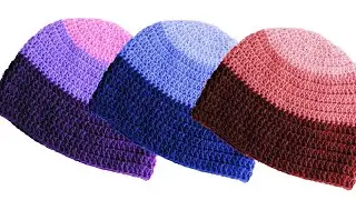 How to Crochet a Hat in Any Size and Yarn. Step-by-Step Crocheting. Beginners