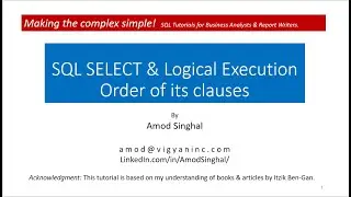 Logical Execution Order of SQL SELECT's clauses