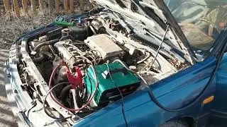 Nissan Sunny 1995, запуск замеры
