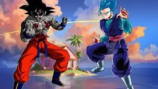Zombie Goku vs Gohan WLE in DRAGON BALL AZURE @Clazex