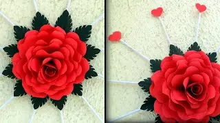 Paper Flower Wall Hanging | Wall Hanging Craft Ideas | Home Decor Wall Hanging Ideas