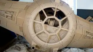 Bodoc's cardboard TIE Fighter at the exhibition 