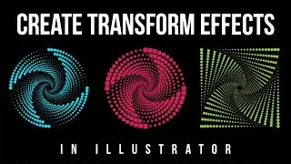 Create 3 shapes using transform toolbox in adobe illustrator