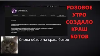 Обзор краш бота от РОЗОВОГО УТРА