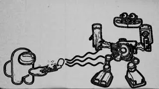 Mini Crewmate Kills But Wubbox ( Black White ) Characters - Among Us !!!