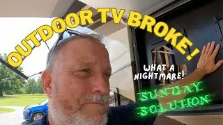 RV Outdoor TV Replacement 🧑‍🔧Tiffin Allegro RED 🚐💨 Sunday Solution