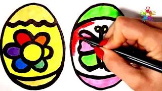 Yumurta Çizme ve Boyama | Çocuklar İçin Resim Çizme