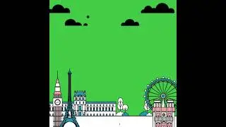 Paris city green screen effect