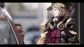 xander works at the burger king drive thru