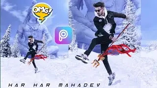 How to edit mahadev photo in picart || shravan mas photo editing || vijay mahar pose || By Jbs image