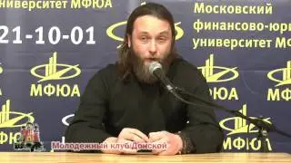 12.11.2015 Иеродиакон Симеон (Мазаев) в Молодежном клубе Донской