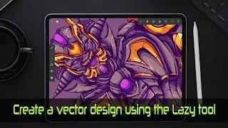 Create a vector design using the lazy tool