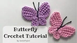 Butterfly Crochet Tutorial | Tunisian Butterfly Applique