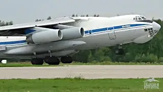 Il-76 exciting start and takeoff from Kubinka.
