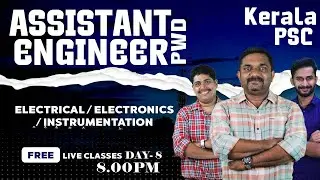 ASSISTANT ENGINEER PWD | ELECTRICS | ELECTRICAL | INSTRUMENTATION 2024 | FREE LIVE