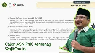🔴LIVE INFO P3K KEMENAG || PAHAMI INI BAGI CALON ASN P3K KEMENAG 2022 SE INDONESIA ❗PELAMAR WAJIB TAU