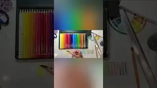 выкраска акварельных карандашей Фабер-кастелл #акварель #painting #art #арт #творчество #карандаши