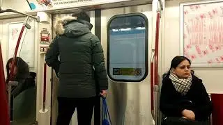 Toronto Rocket Subway Train going Southbound from Museum Station to St Patrick Station in Toronto