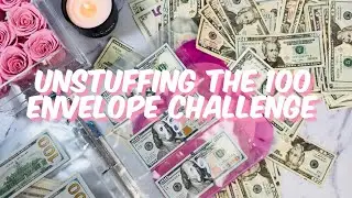 100 ENVELOPE SAVINGS CHALLENGE BINDER UNSTUFFING | CASH STUFFING MY SINKING FUNDS | MONEY COUNT