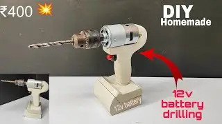 How To Make 12v Rechargable Drill Mechine | DIY 12v drill mechine | Homemade | UmarTech