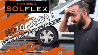 No to jazda (moto jazda po  panelach) - test wytrzymałości paneli fotowoltaicznych