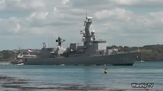 ROYAL NETHERLANDS NAVY HNLMS VAN AMSTEL F831 ENTERS DEVONPORT AT DEVILS POINT POOL 10-6-24