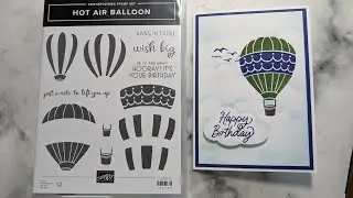 Create a simple card featuring a Hot Air Balloon with the stamp set from Stampin' Up!