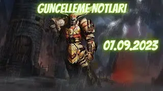 Knight Online güncELLEME Notları 07.09.2023