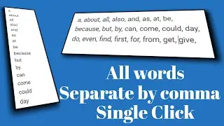 ✅How to separate many words in single click | Separate by comma