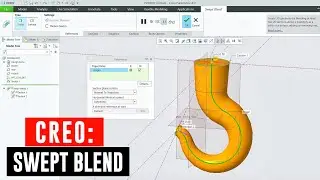 How to use swept blend in creo | swept blend in creo | creo tutorials for beginners