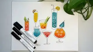 Pitt Artist Pen Tutorial | Drawing Details & Cocktails