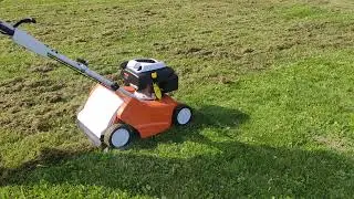Обработка газона профессиональным аэратором(вертикутором) STIHL RL 540