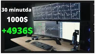 Treyding IQ Option Birjadan 30 minutda 4900$  internetdan pul ishlash